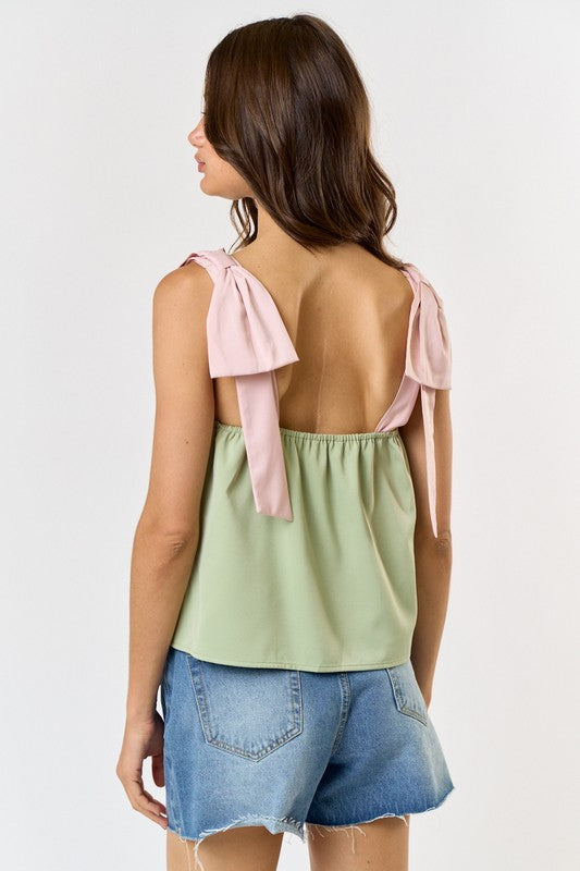 Paulette Satin Bow Blouse