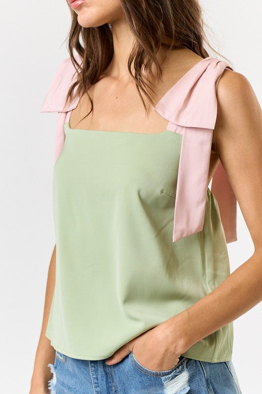 Paulette Satin Bow Blouse