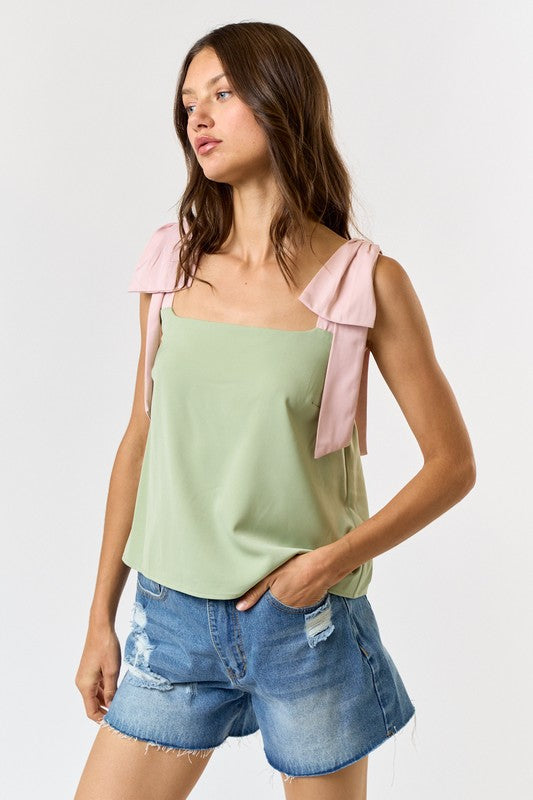 Paulette Satin Bow Blouse