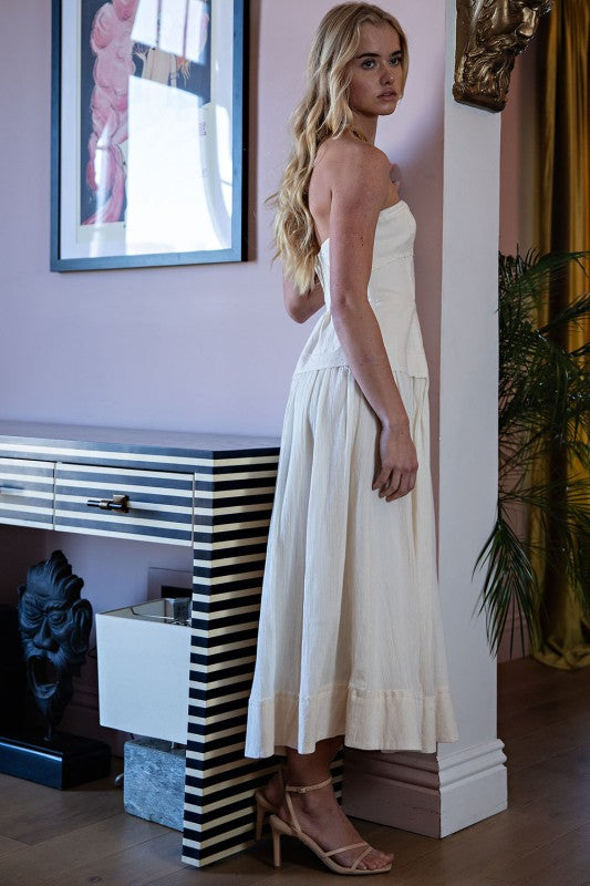 Kala Strapless Midi Dress