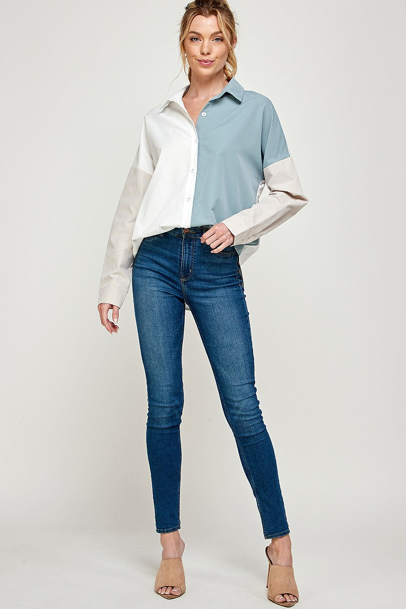 Claire Colorblock Blouse