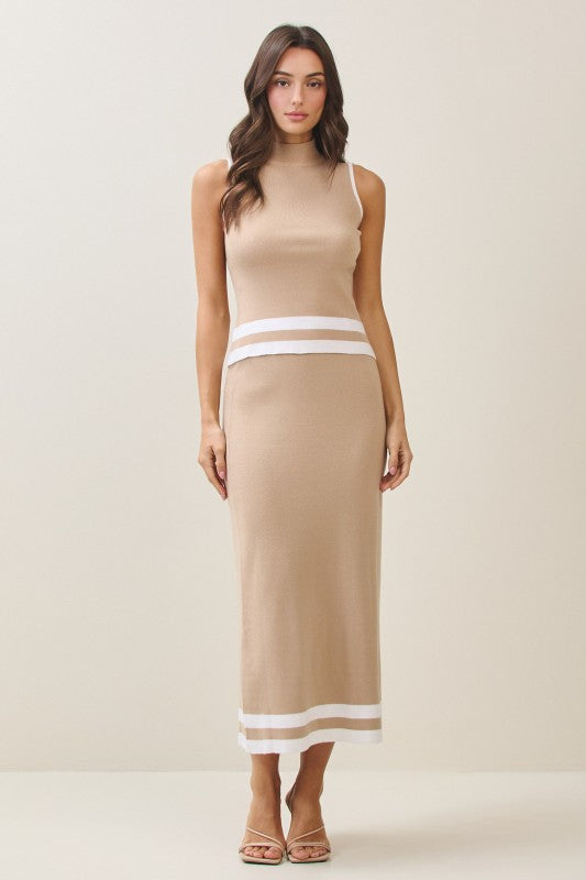 Marcela Mockneck Knit Top & Skirt Set