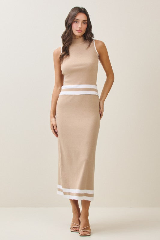 Marcela Mockneck Knit Top & Skirt Set