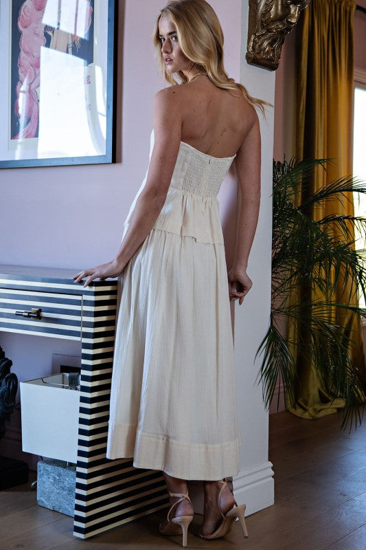 Kala Strapless Midi Dress