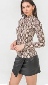 Snake print long sleeve Blouse