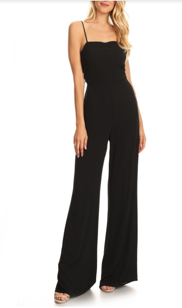 Black Tie Back Jumpsuit