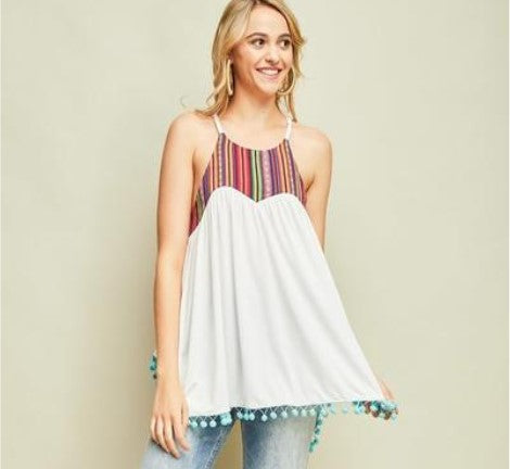 Oh so Boho Racerback Top