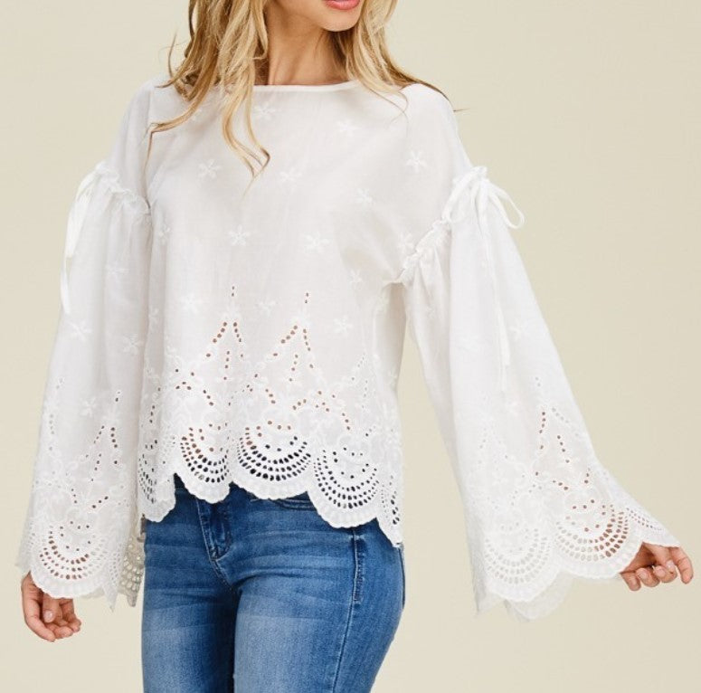 Eyelet blouse